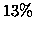 $13\%$