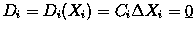 $D_i=D_i(X_i)=C_i\Delta X_i=\underline 0$