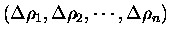 $(\Delta\rho _1, \Delta\rho _2,\cdots , \Delta\rho _n)$