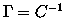 $\Gamma=C^{-1}$