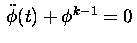 $\,\ddot{\phi}(t)+\phi ^{k-1}=0\,$